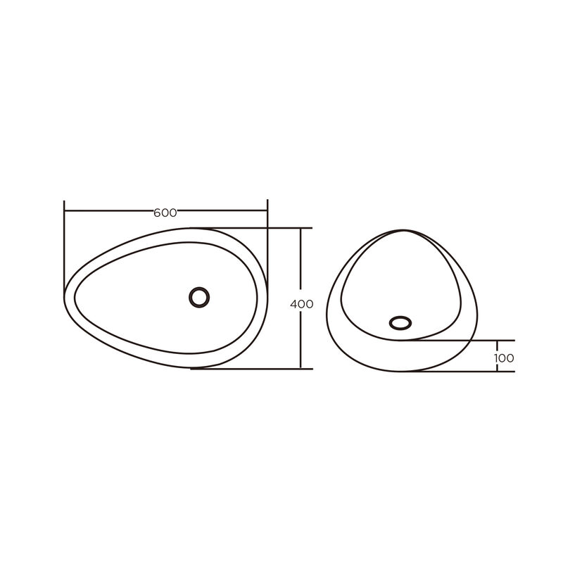KLIPEN LAVATORIO BOWL LUGO TRAVERTINO 60X40X10 CM
