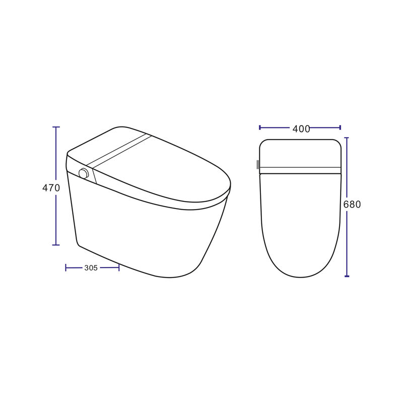 KLIPEN INODORO INTELIGENTE ETERNAL 4.8L BLANCO 68X40X47 CM