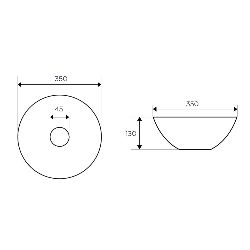 LAVATORIO BOWL SUNSET NIQUEL 35X35X13 CM