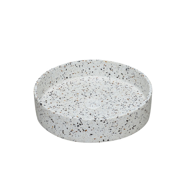 LAVATORIO BOWL NAPOLES TERRAZO BLANCO Y AZUL 42.5X10 CM
