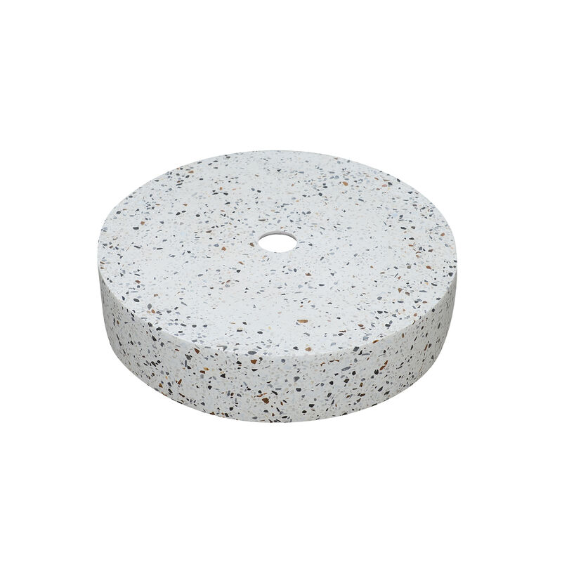 LAVATORIO BOWL NAPOLES TERRAZO BLANCO Y AZUL 42.5X10 CM