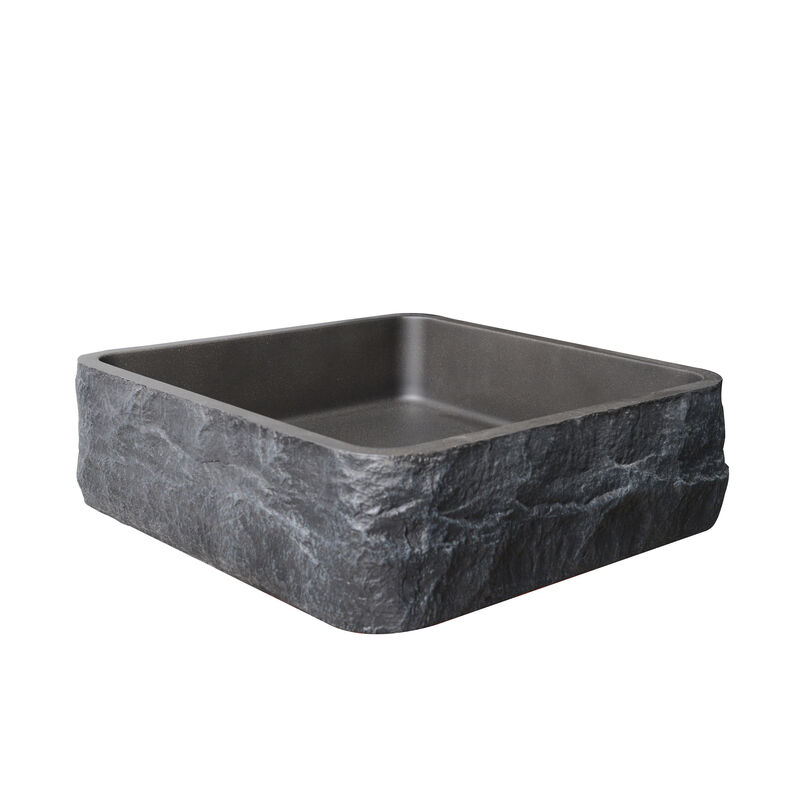 LAVATORIO BOWL 4EVER STONE NEGRO 40X40X12 CM