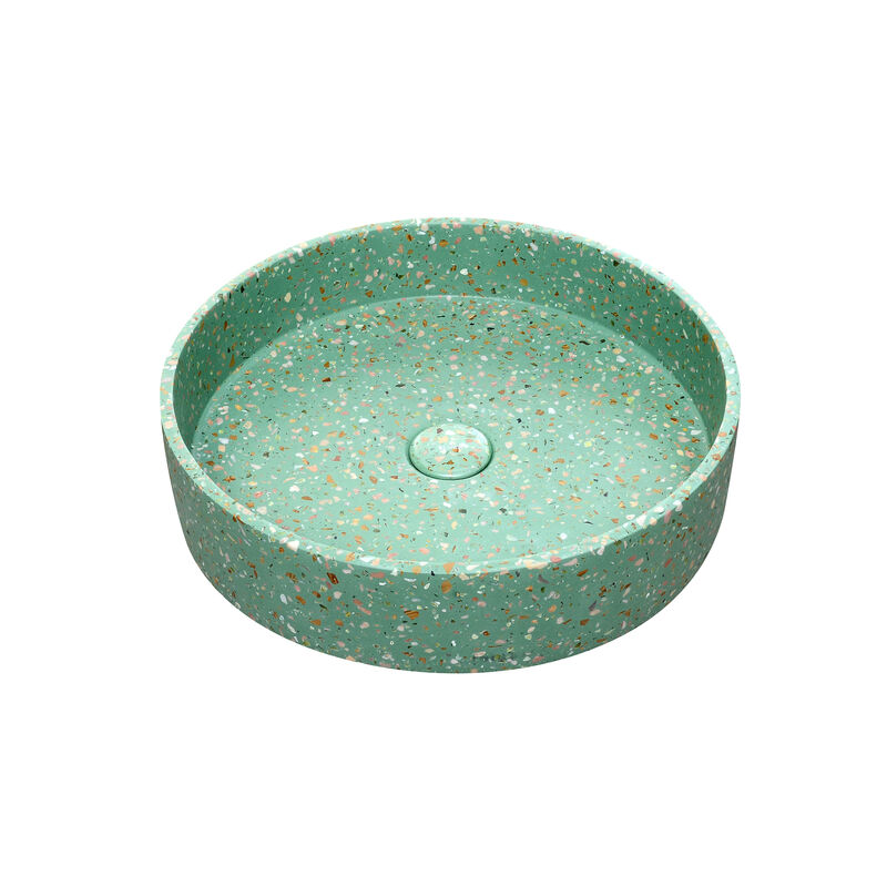 LAVATORIO BOWL NAPOLES TERRAZO VERDE MENTA 42.5X10 CM