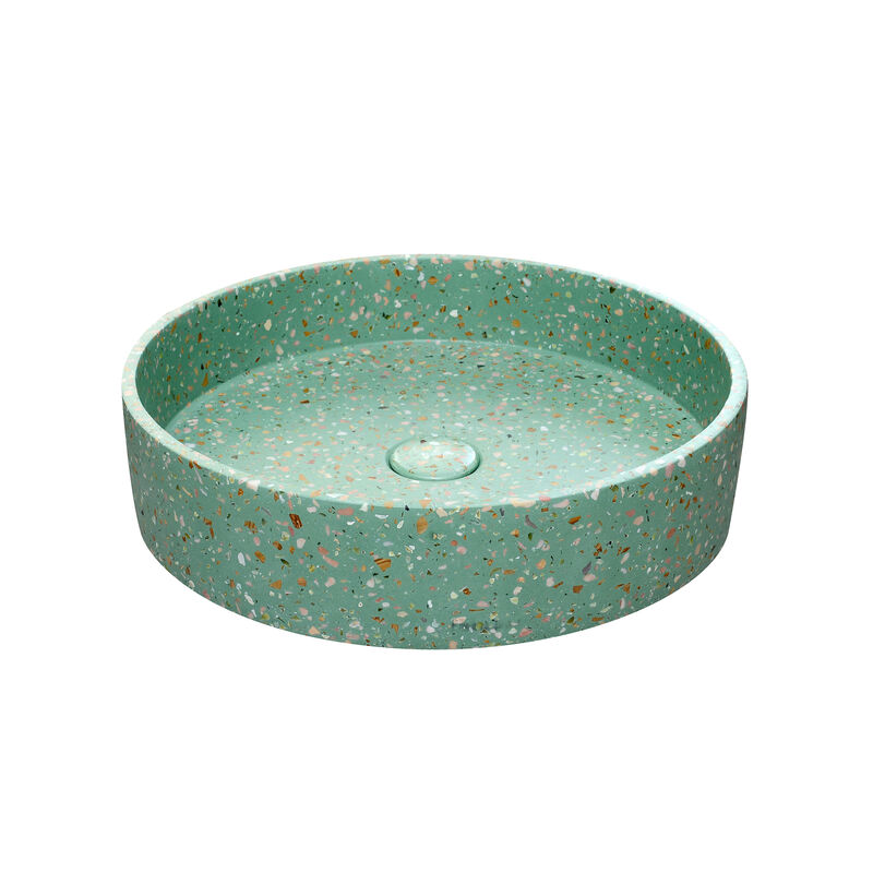 LAVATORIO BOWL NAPOLES TERRAZO VERDE MENTA 42.5X10 CM
