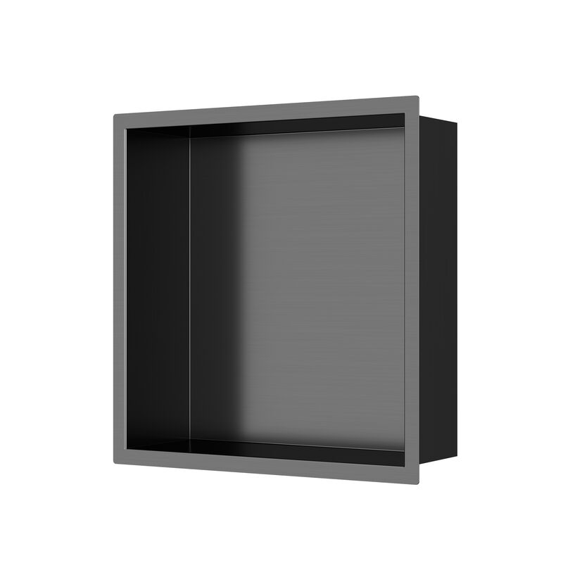 KLIPEN NICHO DECORATIVO 1 CUERPO BLOCK GUN METAL 33X33X10CM