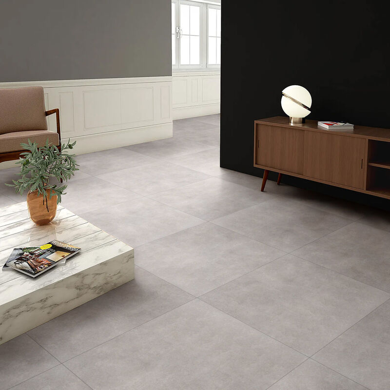PORCELANATO ESMALTADO CIMENT PLAIN LIGHT GREY MATE 60X60 CM