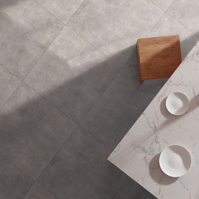 PORCELANATO ESMALTADO CIMENT PLAIN LIGHT GREY MATE 60X60 CM