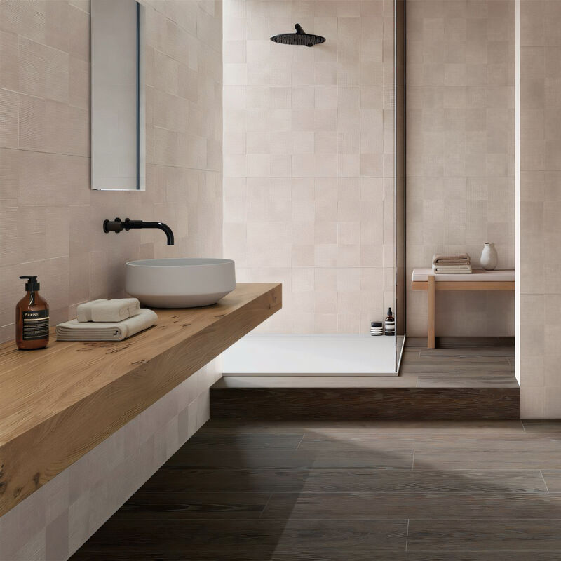 ARGENTA CERÁMICO ESMALTADO TRAMES PATCH ALMOND CREAM MATE 60X120 CM (CA 1.440)