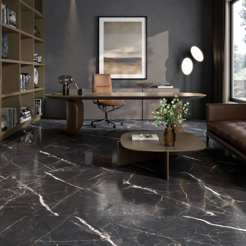 PORCELANATO ESMALTADO VANITY BLACK LAPATO 60X120 CM