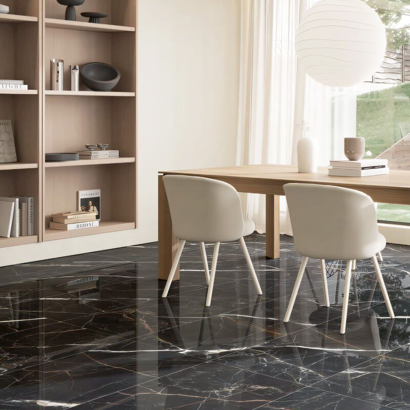 PORCELANATO ESMALTADO VANITY BLACK LAPATO 60X120 CM