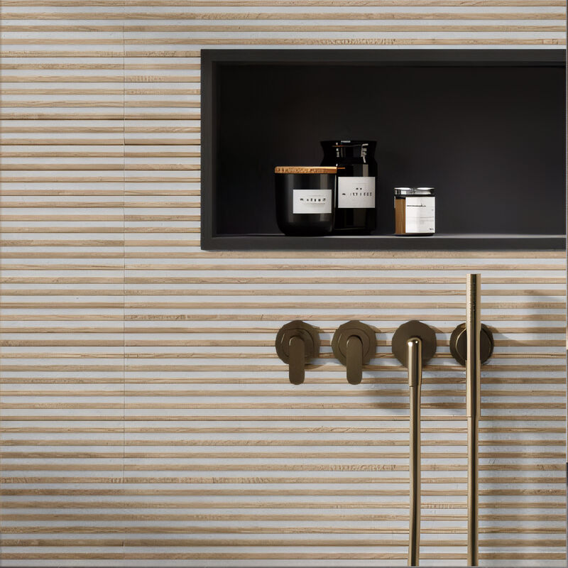CERÁMICO ESMALTADO BARI SLAT GREY MATE 60X120 CM