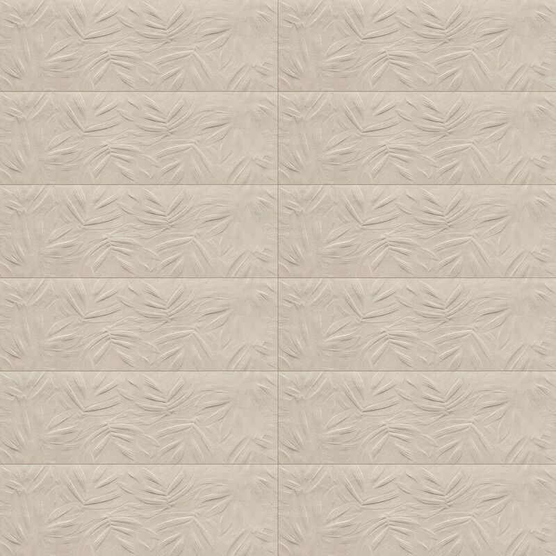 PORCELANATO ESMALTADO VILLAGE SOFT SABLE BLANCO DECORO MATE 30X90 CM