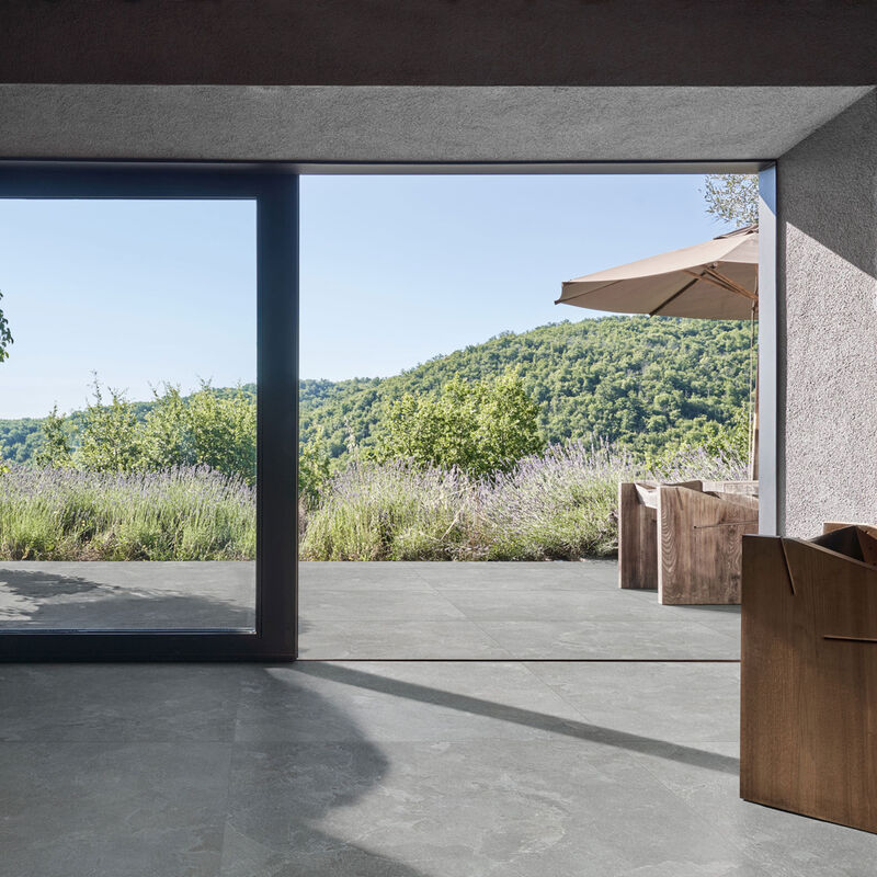 PORCELANATO NO ESMALTADO MYSTONE PIETRA LIGURE CENERE MATE 60X120 CM