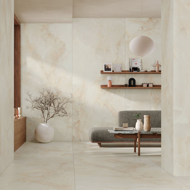 PORCELANATO ESMALTADO BIBURY BEIGE PULIDO 120X280 CM