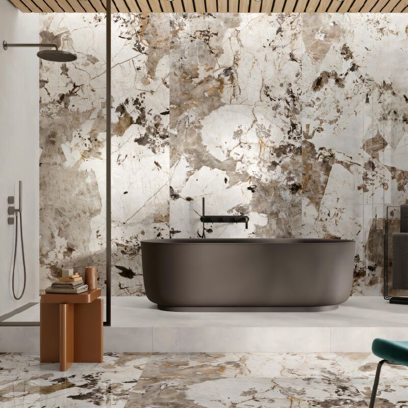 PORCELANATO ESMALTADO ELYSIAN WHITE PULIDO 120X280 CM