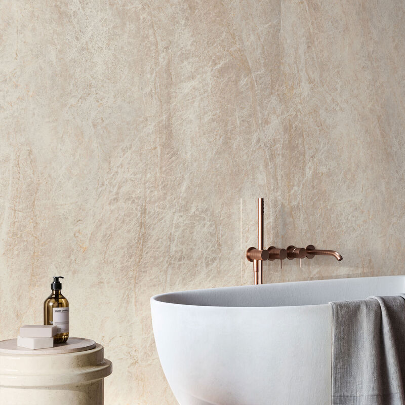 PORCELANATO ESMALTADO TAJ MAHAL BEIGE MATE 60X120 CM