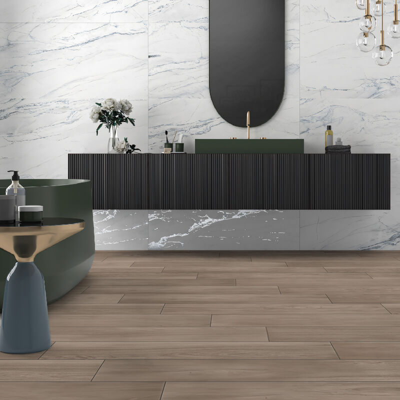 PORCELANATO ESMALTADO NIVALA TAUPE MATE 20X120 CM