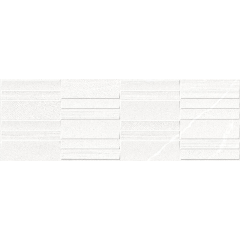 CERÁMICO ESMALTADO TULIP BLANCO DECO MATE 30X90 CM
