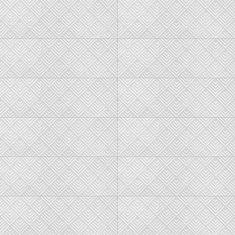 CERÁMICO ESMALTADO ORIGINS GRAPHIC WHITE MATE 29.8X90 CM
