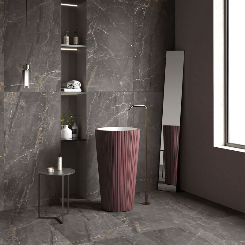 PORCELANATO ESMALTADO CHARME BLACK MATE 60X120 CM
