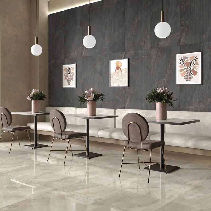 PORCELANATO ESMALTADO CHARME BLACK RIGATINO MATE 60X120 CM