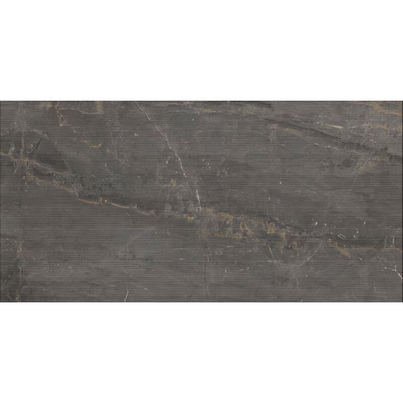 PORCELANATO ESMALTADO CHARME BLACK RIGATINO MATE 60X120 CM