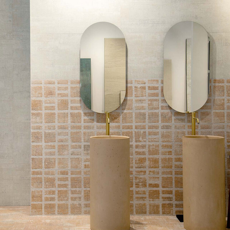 PORCELANATO ESMALTADO MILANO OCRE FRAME MATE 50X100 CM