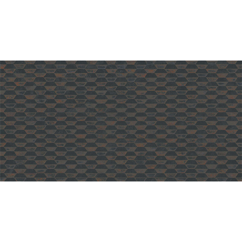 PORCELANATO ESMALTADO STEEL BLACK STAMPING MATE 50X100 CM