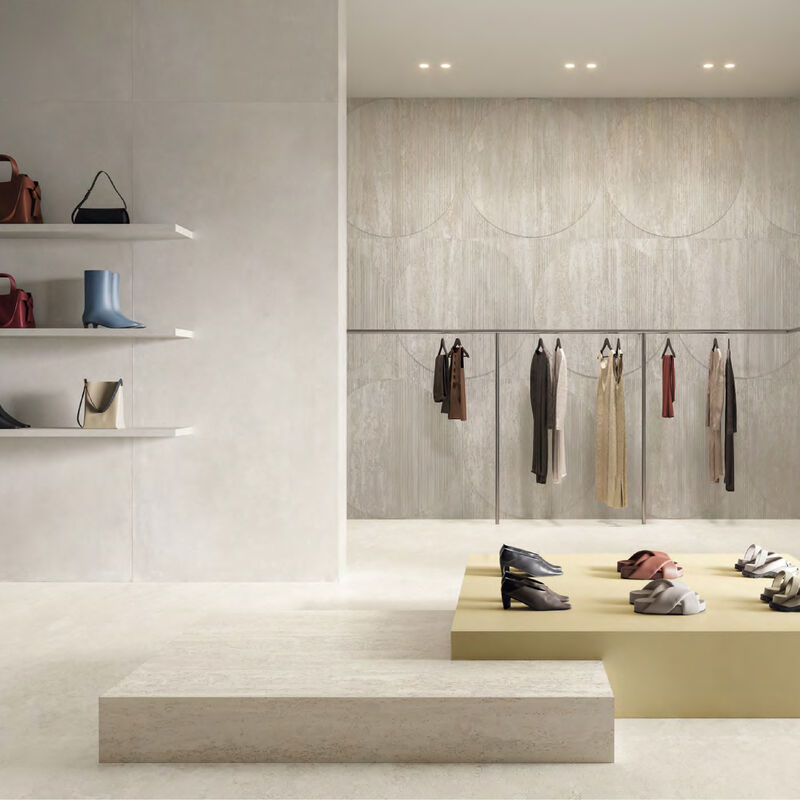 PORCELANATO NO ESMALTADO TRAVERTINI BIANCO CROSS CUT MATE 60X120 CM