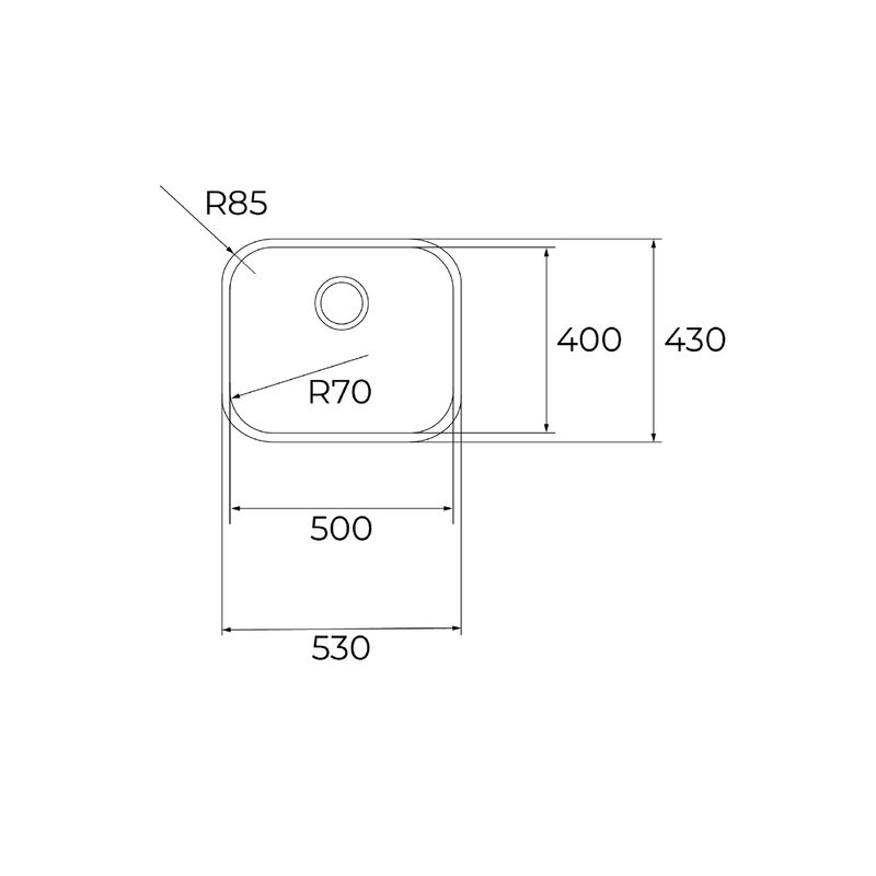 LAVADERO DE SOBREPONER BE 50.40 MAX 1 POZA 43X53 CM
