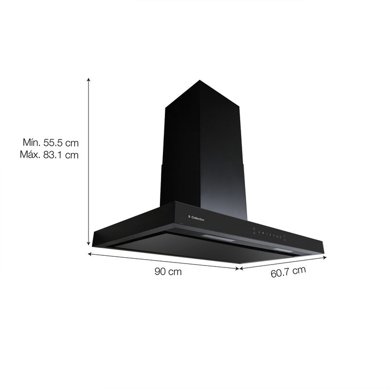 CAMPANA DE PARED TURE90COV2 90 CM 90X50.7X83.1 CM