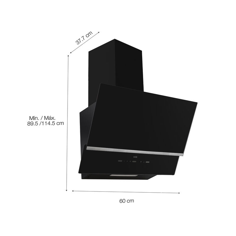 CAMPANA DE PARED TURE99CO 60 CM 60X37.7X114.5 CM