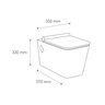 INODORO SUSPENDIDO NEW CUBE BLANCO - ARO CUADRADO 56X36X32 CM