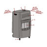 ESTUFA A GLP ESOLG003 4200 W 43X42X78 CM