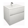 MUEBLE CON LAVATORIO PARA GRIFERIA BAJA SUNSET WHITE 60X48 CM