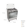 COCINA DE PIE COSOL026 76 CM 5 QUEMADORES 76X56X92 CM