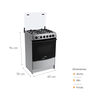 COCINA DE PIE COSOL030 60 CM 4 QUEMADORES 60X56X94 CM
