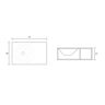 MUEBLE CON LAVATORIO PARA GRIFERIA A PARED VIGO GRIS 61X39X21CM (2 BULTOS)
