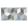 CERÁMICO ESMALTADO CUBO AZUL MATE 29.9X60.1 CM