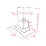 TEKA CAMPANA DE PARED NC-780 70 CM 1200 M3/H 70X50X98.5 CM CALIDAD COMERCIAL