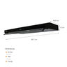 CAMPANA LINEAL SLIM BLACK 89.7X48.8X10 CM
