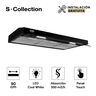 CAMPANA LINEAL SLIM BLACK 89.7X48.8X10 CM