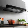 CAMPANA LINEAL SLIM BLACK 59.7X48.8X10 CM