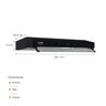 CAMPANA LINEAL SLIM BLACK 59.7X48.8X10 CM