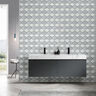 CERÁMICO ESMALTADO NIVAL HEXA WHITE BRILLO 30X60 CM