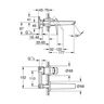 GROHE GRIFERÍA MONOCOMANDO A LA PARED BAU EDGE CROMO
