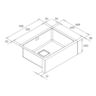 LAVADERO AMERICAN PRO 60 M-XP 1 POZA 59.5X46.8X20 CM