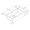 LAVADERO AMERICAN PRO 80 M-XP 1 POZA 79.5X46.8X20 CM