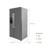 REFRIGERADORA SIDE BY SIDE PARIS 513 LITROS 90.5X72X17.75 CM