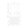 MUEBLE CON LAVATORIO SUSPENDIDO FLORENCE GREY 60X56X50 CM
